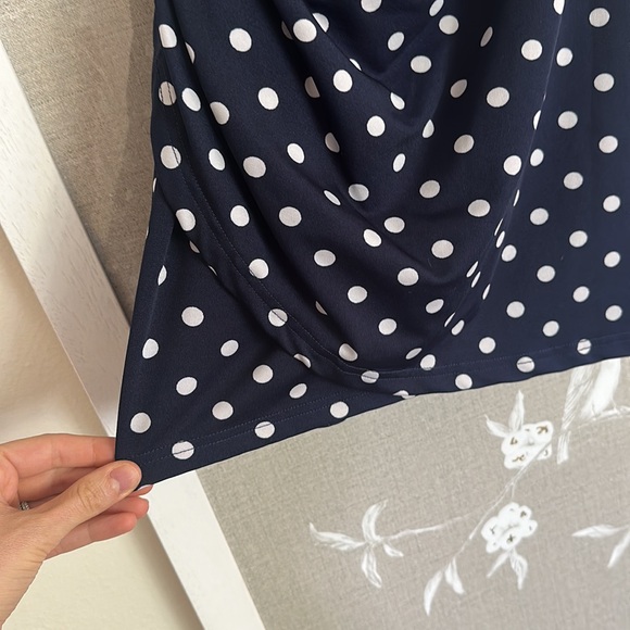 Small Navy and White Polka Dot dress - Picture 4 of 5